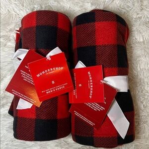 Wondershop Buffalo plaid red black pajama pants size Small 2 pair!  NWT!